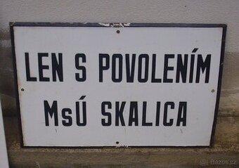 Stará smaltovaná cedule - 50cmx35cm-vzácná