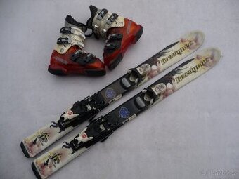 144. Detske lyže ROSSIGNOL - 93cm + boty ATOMIC 32eu SET