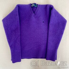 Fialový svetr značky Polo by Ralph Lauren 7-9 let
