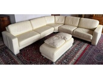 Luxusní moderní rohová kožená sedací souprava,3221