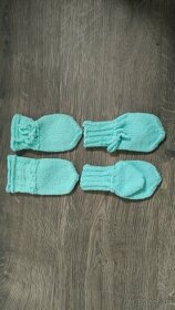 NOVÉ new born pletené rukavice a ponožky vel. 56