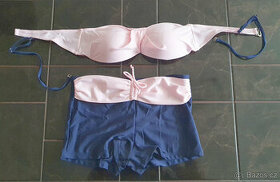 Prodám Dámské dvoudíl. kraťáskové plavky pink blue tankini,M