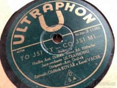 šelakové gramofonové desky z 30-40 let