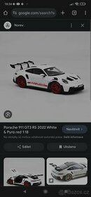 Porsche 911 GT3 RS 2022 White & Pyro red 1:18 Norev