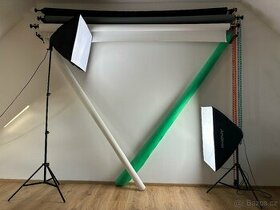 Andoer Studio Photo 2x Softbox(8x žárovka uvnitř)+5x plátno