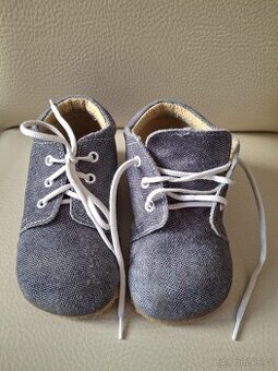 Barefoot kotníčkové botičky, česaná kůže, značka Beda