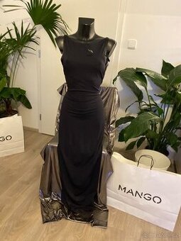 Mango saty modre cerne pouzdrove dlouhe 38