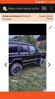 Jeep 15" alukola 5x114.3mm cerne r15