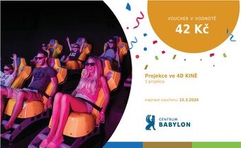 Vstupenky projekce 4D kino centrum Babylon Liberec