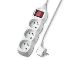 Prodlužovací kabel 3 zásuvky 5m s vypínačem bílý
