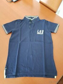 Tmavě modré tričko s límečkem TAKKO 146/152