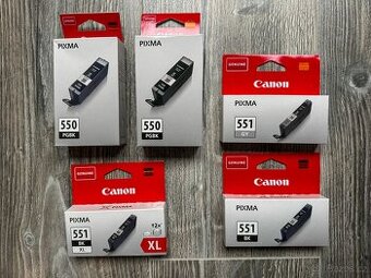 Originální inkoustové náplně Canon CLI-551 a