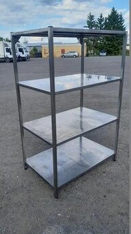 Nerezový regál s 4x polici 110x70x170 cm - 1