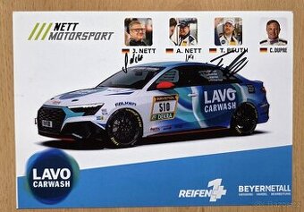 Audi Peugeot Nett Motorsport originální autogramy