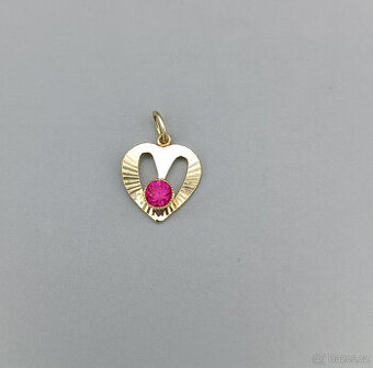 Zlatý přívěsek srdce 1,10g, 14 kt, 585/1000