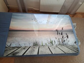 Obraz na plátne v skle - mólo u jazera