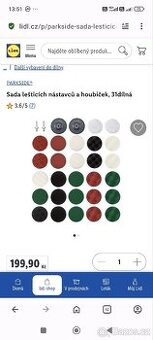 Sada lešticích nástavců a houbiček parkside 

