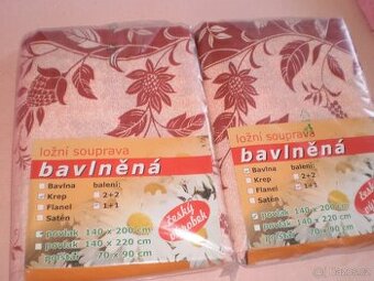 povlečení  krepové  - 2 komplety - ++NOVÉ++