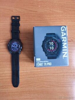 Chytré hodinky Garmin fenix 7X Pro Glass Solar - Gray / Blac