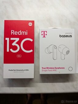 Xiaomi Redmi 13C + sluchátka T-mobile Baseus