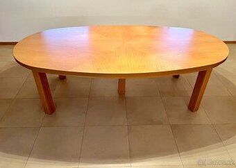 stůl velký jídelní stůl oválný dřevěný stůl TOP