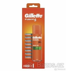 Gillette Fusion5 břity 8 ks + Fusion gel 200 ml.
