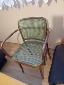Starožitné  retro dřevěné židle  s výpletem - 1
