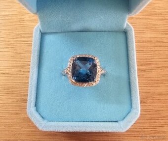DIAMANTOVÝ PRSTEN TOPAZ 5.49ct. TOP CENA
