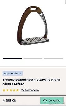Třmeny bezpečnostní Acavallo Arena Alupro Safety