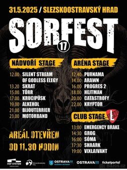 Prodám 2 vstupenky na SORFEST Ostrava 31.5. 2025