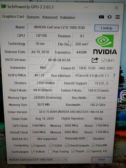 MSI GeForce GTX 1060 3GB OC - 1