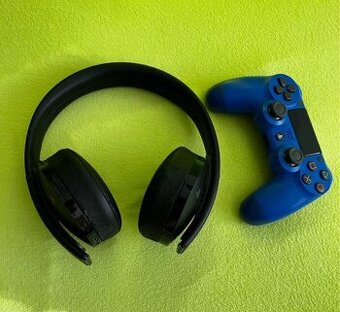 PS4 ovladač + sluchátka