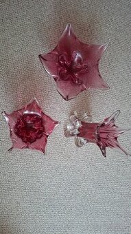 hutní sklo - souprava 3 ks