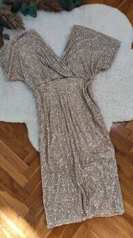 Zlaté flitrové šaty New Collection vel. S