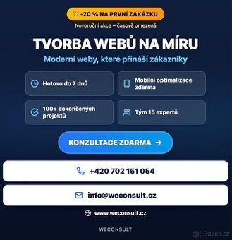 TVORBA WEBŮ NA MÍRU HOTOVO DO 7 DNŮ -20%