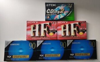 Sada 6ks NOVÝCH audiokazet (Sealed)