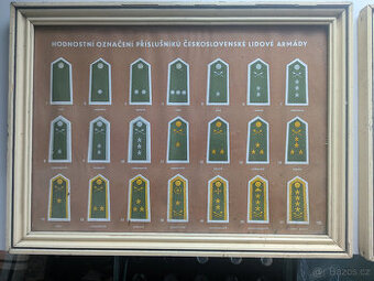 ČSLA – hodnostní označení a vojenské odznaky – originální ta