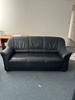 Kožená sedací souprava – pohovka + křeslo