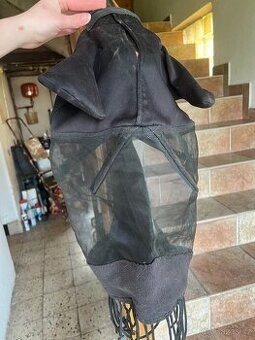 Maska proti hmyzu s ušima a třásněmi – Černá – FULL