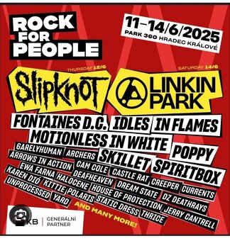 2x celofestivalová vstupenka na Rock for People