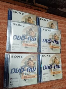 6ks SONY DVD-RW 2,8Gb Nové zabalené. 8cm