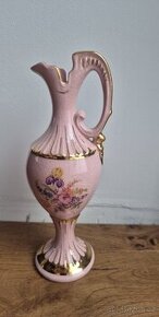 Růžová amfora s uchem - 18,5 cm - 1