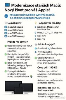 Upgrade nepodporovaných Mac machines