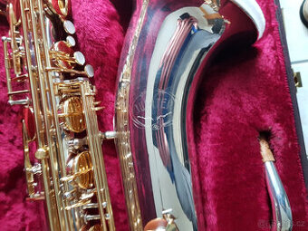 Jupiter baryton saxofon JBS 893 postříbřený masivní stříbro