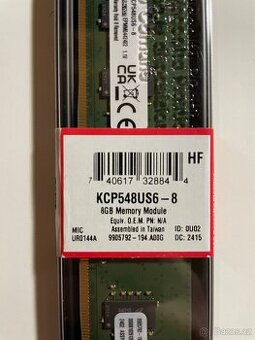 💻 Kingston DDR5 DIMM 8 GB 4800 MT/s CL40 – NOVÝ – Sokolov