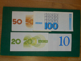 Testovací bankovky 10, 20, 50, 100,- /4 kusy/.