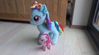 Plyšový Rainbow Dash My Little Pony + 2 malí MLP koníci