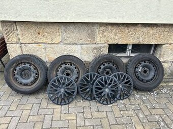 Plechová kola R15+zimní pneu