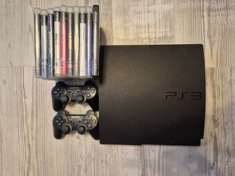 PS3 + 10 her + 2 bezdrátové ovladače