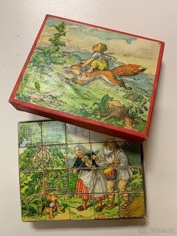 Dřevěné obrázkové kostky